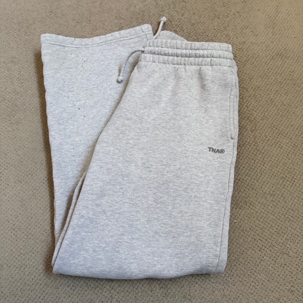 Aritzia TNA Sweatfleece Cozy Fleece Boyfriend Fit Sweatpants Grey Size S